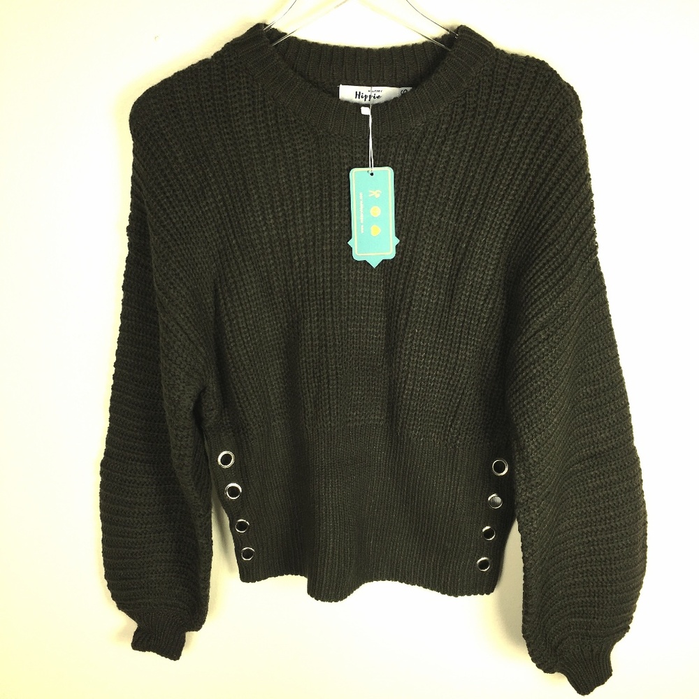 Military Hippie Olive Green Fall Sweater - Size S